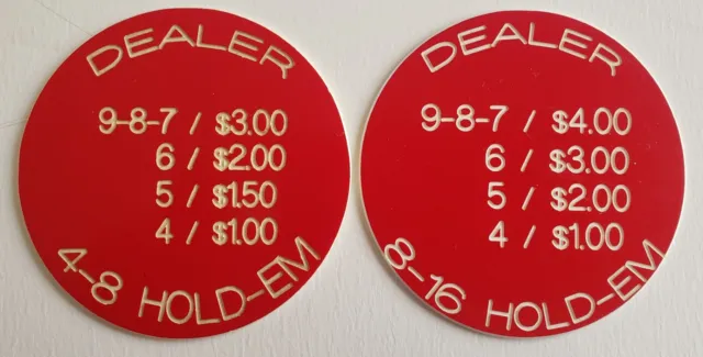 TWO (2) Different Dealer Buttons from Hawaiian Gardens Casino