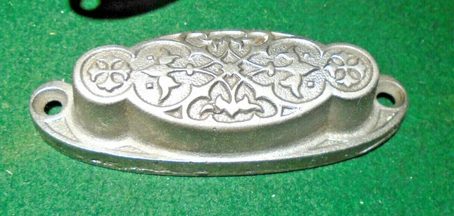 One Beautiful Vintage Drawer Pull - Cast Steel - Very Clean  (13802)
