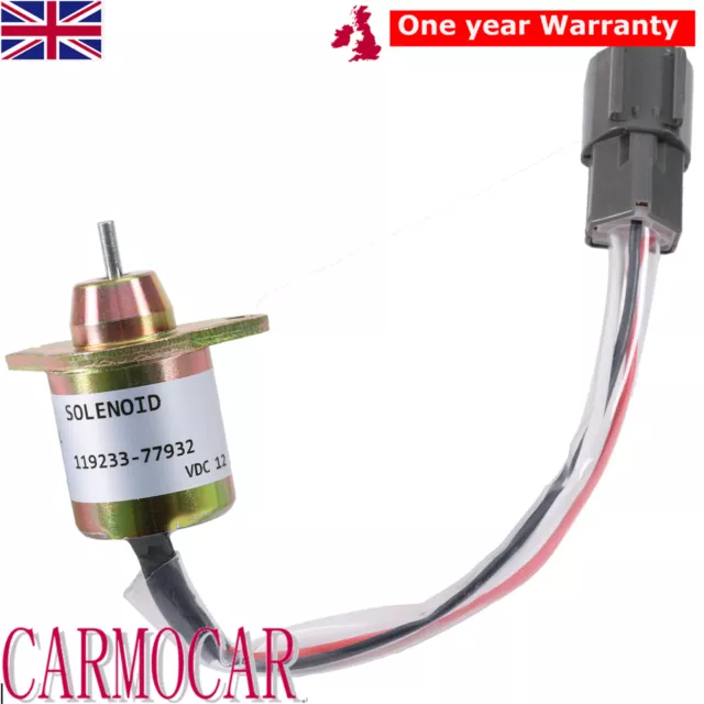 12V Fuel Shut Off Stop Solenoid For YANMAR 119233-77932 SA-4562T