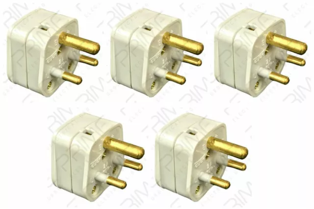 5 x Click PA165 Round Pin Plugs - 2 Amp