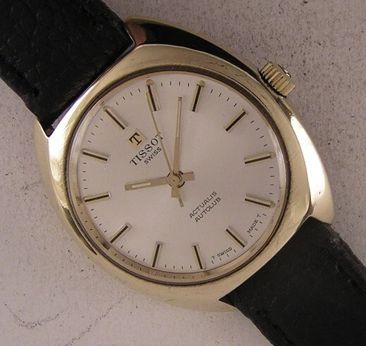 Cadran De Montre Tissot Autolub Actualis - Diamètre ~30,50 Mm - Occasion Rare - Pour Restauration Ou Customisation