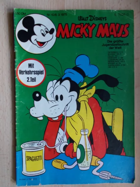 Comics, Hefte, MICKY MAUS, Band Nr. 10/1975 , mit Beilage, Walt Disney, Ehapa