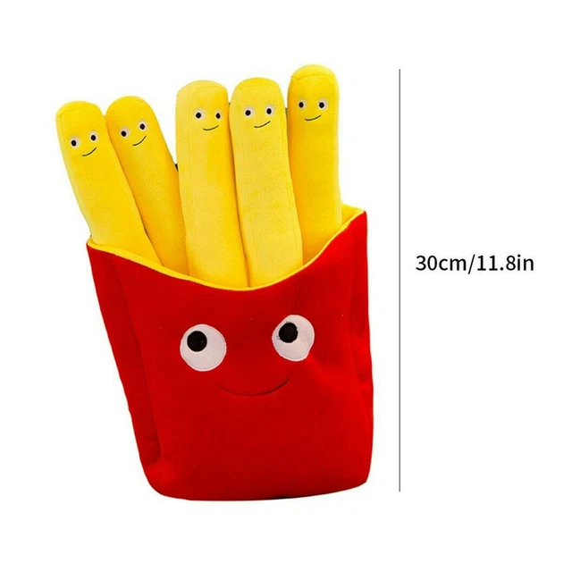 Mignon 3D Français Fries Pizza Oreiller Coussin Créatif En Peluche Peluche
