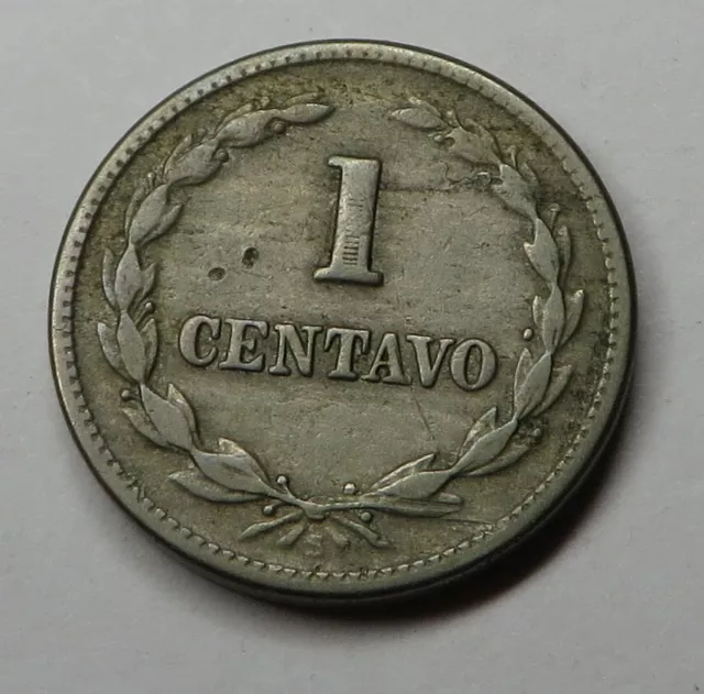 El Salvador Centavo 1928S Copper-Nickel KM#127