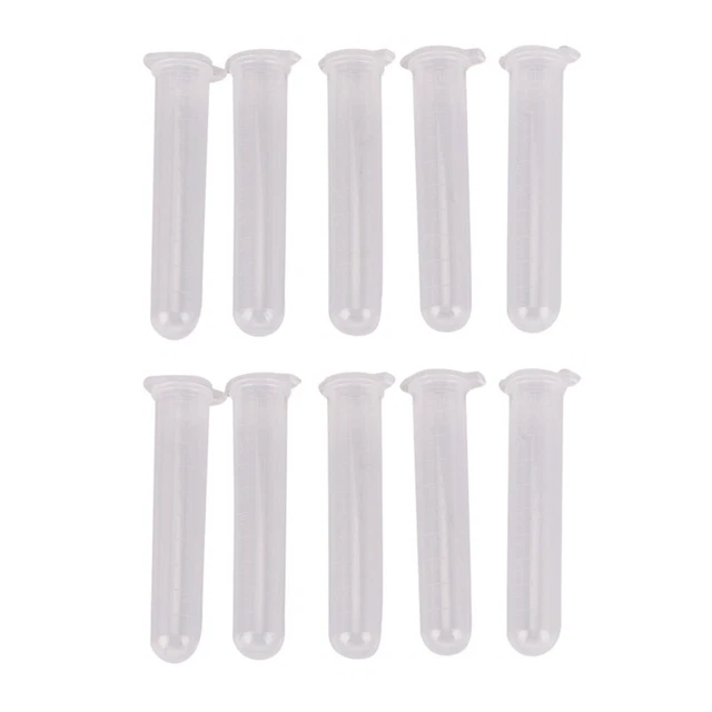10pcs 10ml micro centrifuge tube vial clear plastic vials container snap cap#