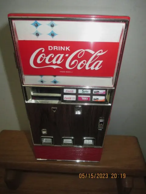 Rare 1996 Coca Cola Mini Vending Machine with Sounds & Coin Bank! Works! F/S!