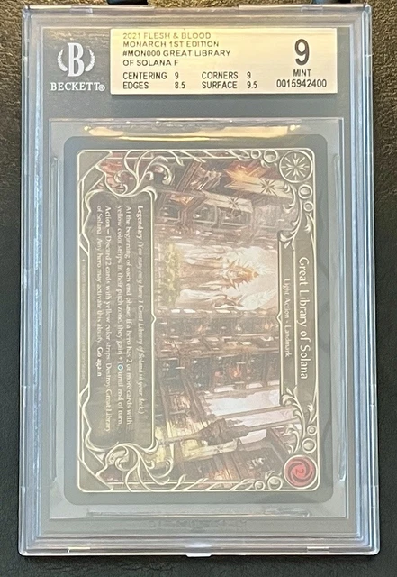 GREAT LIBRARY OF Solana PCG 9 Flesh & Blood Monarch Cold Foil 1st