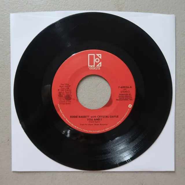 Eddie Rabbitt All My Life, All My Love & You And I Vinyl 45 Elektra Vg 11-103
