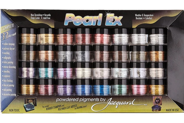 Polvo Jacquard Pearl Ex - 32 x 3 g - incluye 5 hojas de proyecto