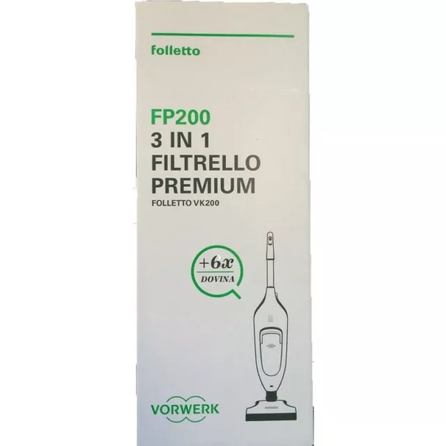 6 Sacchetti Originali Vk 200 - Vk 220S Vorwerk Folletto Originali +6 Profumini