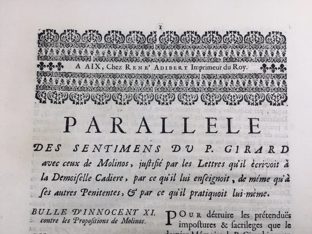 Livre Ancien : Procès En Sorcellerie 1731 - Exorcisme Et Démon à Aix-en-Provence - Édition Originale