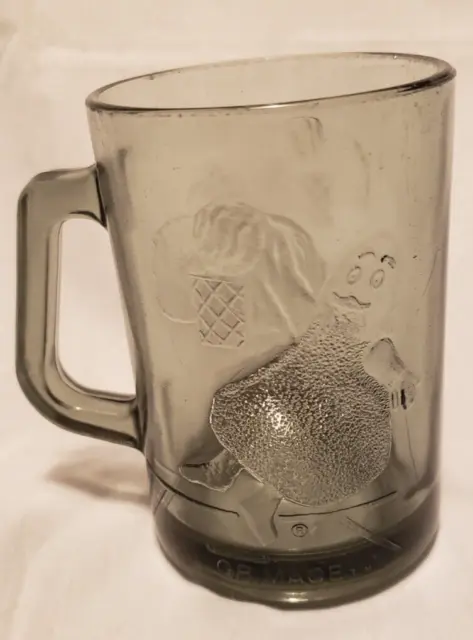 1970s McDonald's Smoked Glass Grimace Basketball Mug