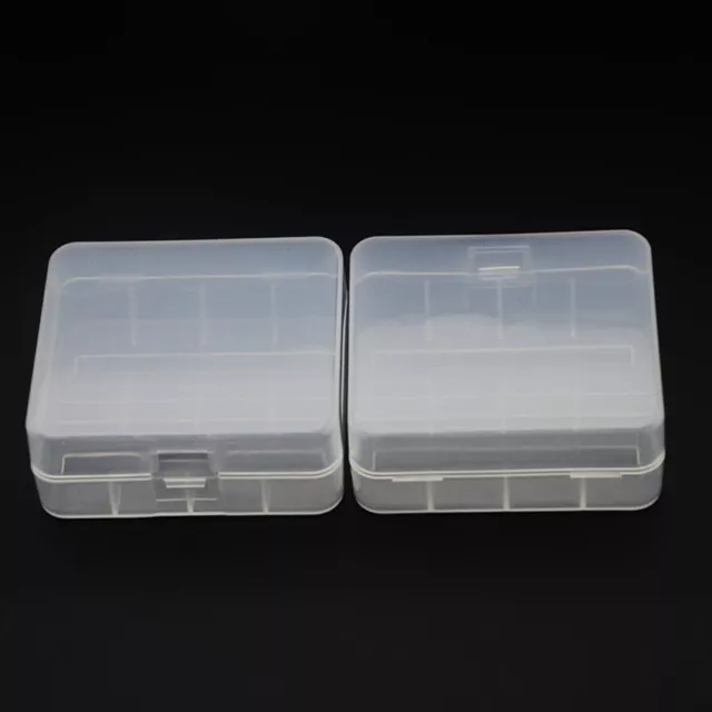 2 pièces porte-boîte de rangement pour batterie en plastique à double fente pour porte-batterie 26650