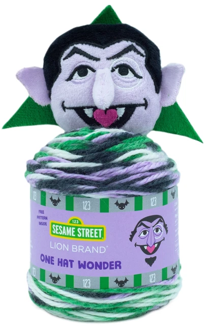 Lion Brand Sesame Street One Sombrero Maravilloso Hilo-Conteo Von Count 3010-508