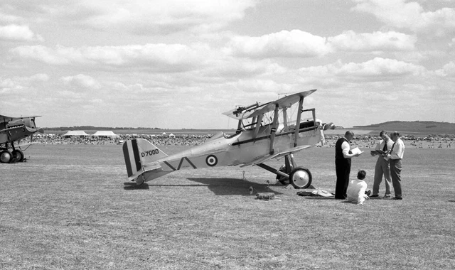 R.A.F. SE.5A, D7000 at Upavon, 16 Jun 1962 - B&W Neg_5728