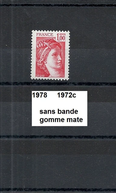 variété de 1978 neuf** Y&T n° 1972c sans bande gomme mate