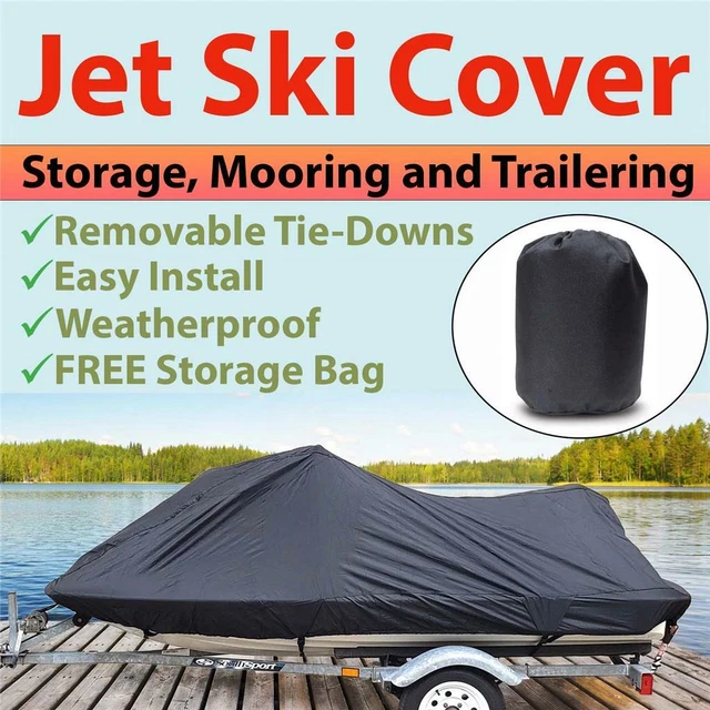 600 Denier Jet Ski Cover For Polaris SLT700 SLT750 1994-1997 - Trailerable Black/Gray