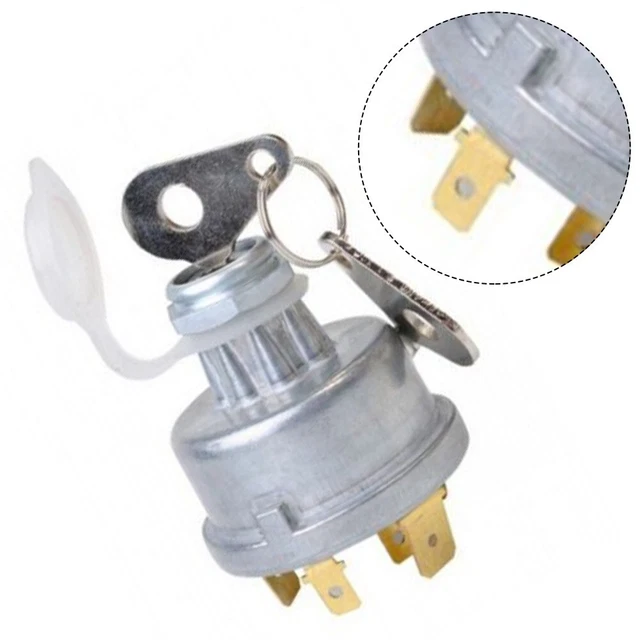 Interrupteur De Contact Universel Pour Tracteur AS Lucas 35670 - 12/24V, 4 Positions, Livré Avec 2 Clés