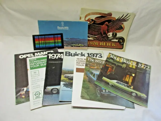 (Choice of Lot)  BUICK Dealer Brochures 1971-1976, Color Guide, Consumer Info