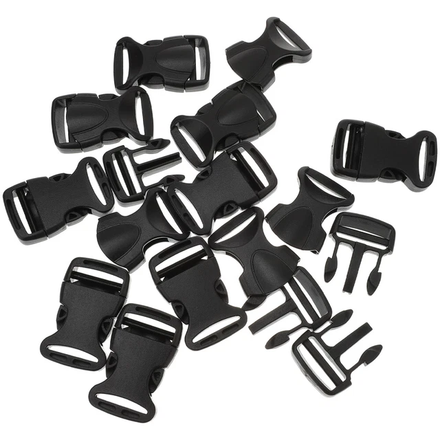 20 Pairs Heavy Duty Backpack Buckle Turtle Buckle Nylon Webbing Plastic Buckle