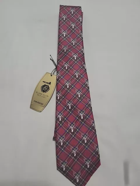 Dillards Class/Club Gold Label Boy Tie Deer