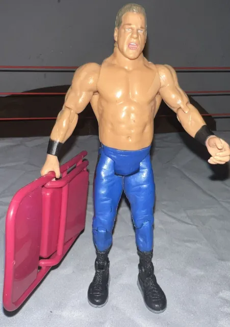 2001 WWE Jakks Pacific R3 Tech Series 1 Chris Benoit Blue Action Figure w/Chair