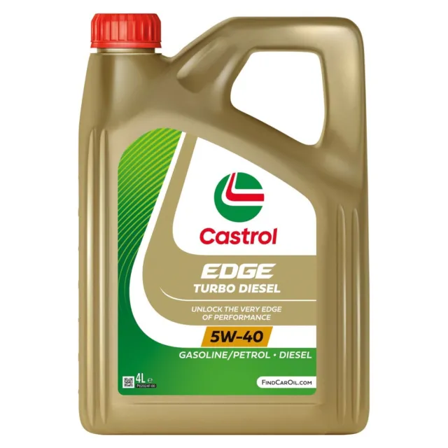 CASTROL EDGE TURBO DIESEL Motoröl 5W-40 Synthetisch Motorenöl 4 Liter Fiat