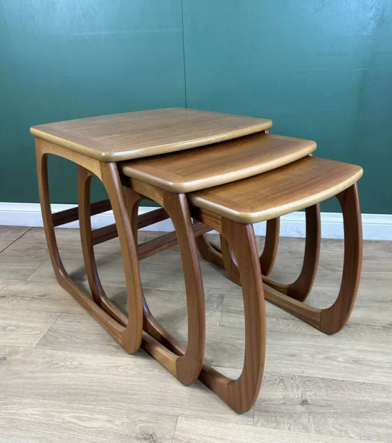 Retro/Vintage Mid Century Teak Nest Of Tables By Nathan Furniture-Courier