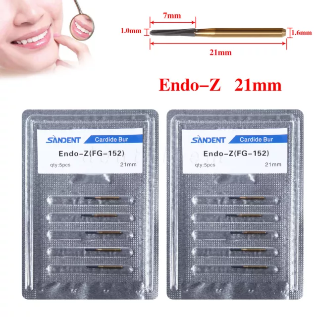 Dental Endo-Z Bur Carbide Tungsten Surgical Cutter Drill Burr 1.4*21mm 10pcs