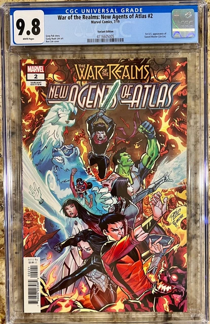War of the Realms New Agents of Atlas 2 1:25 Ron Lim CGC 9.8 1st Sword Master