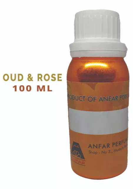 Aceite de perfume concentrado Oud And Rose de Anfar | 100 ml | aceite de attar