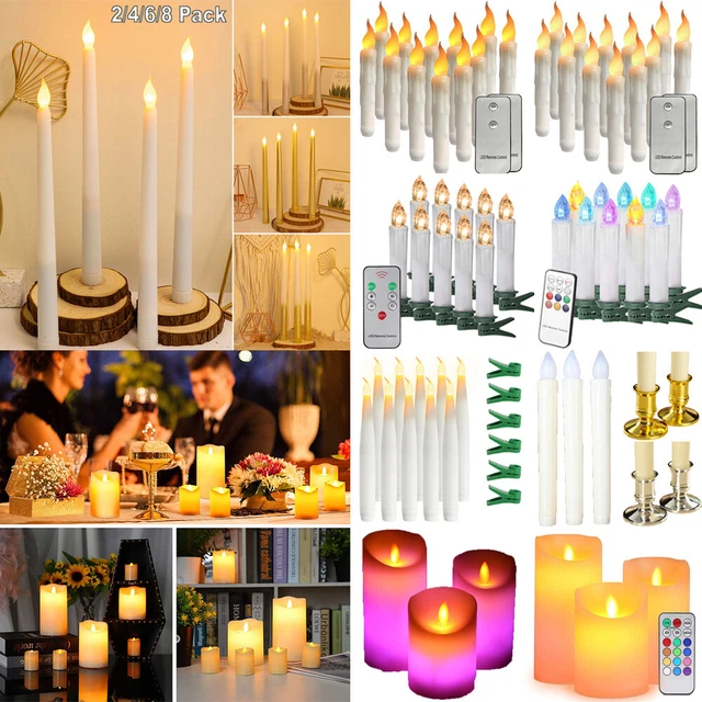 LED CANDLE LIGHTS Flameless Flickering Battery Operated Wedding Xmas