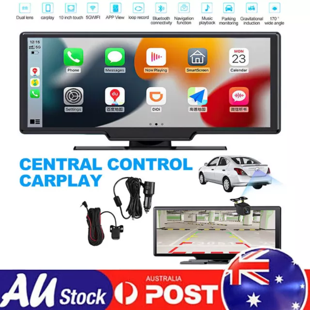 10.26 Inch Touch Screen Car Wireless Apple CarPlay Android Auto Dash Cam GPS AU