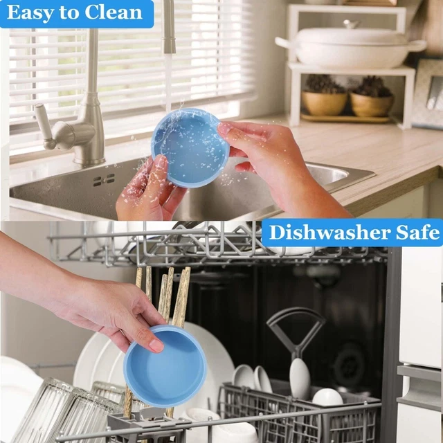 3 PCS Round Sous Vide Egg Bite Maker 4" Egg Bites Pan  Microwave