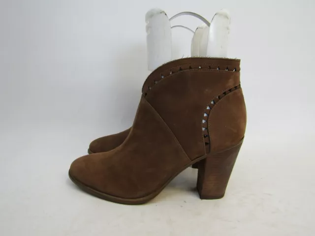 Vince Camuto Womens Size 9.5 M Brown Leather Zip Ankle Fashion Boots Bootie