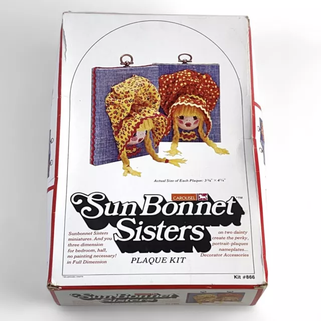 Vintage Carousel Crafts SUN BONNET SISTERS Wall Hanging Decor Plaque Kit