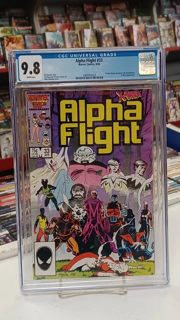 ALPHA FLIGHT #33 (Marvel Comics, 1986) CGC Graded 9.8 ~ White Pages