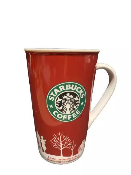 Starbucks Coffee HOLIDAY Mug 2006 Tall 16 oz Ceramic Christmas To Go Cup
