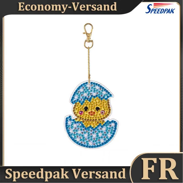 Cartoon Diamond Painting Keychain DIY Luminous Key Ring Pendant (DSK027) Hot