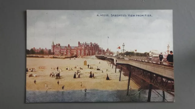 R&L Postcard: Photochrom, Skegness View from Pier Unposted