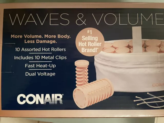 Conair Double Ceramic Hot Rollers, Perfect for On-The-Go Styling HS10XN