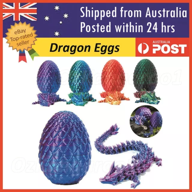 3D Printed Dragon in Egg Dragon Scale Egg Toys Christmas Birthday Gifts