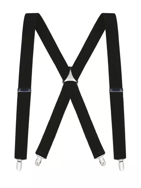 Buyless Fashion Suspenders for Men 48" Elastic Adjustable Straps 1 1/4" X Back