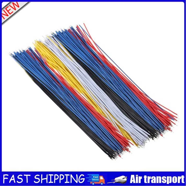 100pcs/lot 20cm Tin Plated Breadboard PCB Solder Cable Copper Fly Jumper Wire
