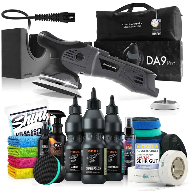 Set Lucidatura Professionale Dino KRAFTPAKET Lucidatrice Eccentrica 900W - Set XXL Con 2 Piastre, Borsa E Accessori Per Auto E Barca Macchina Lucidatrice Dual Action Senza Aloni - Foto 7
