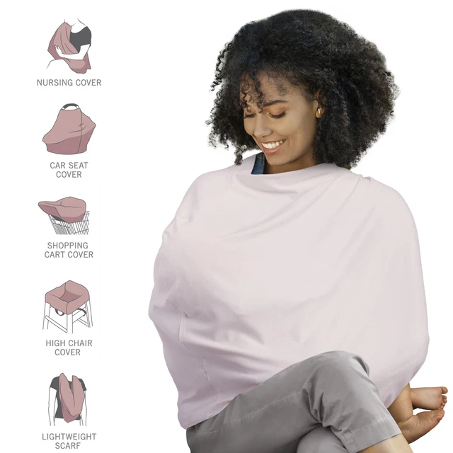 Munchkin Milkmakers 5-in-1 Multi-Use Nursing Cover, Pale Peach