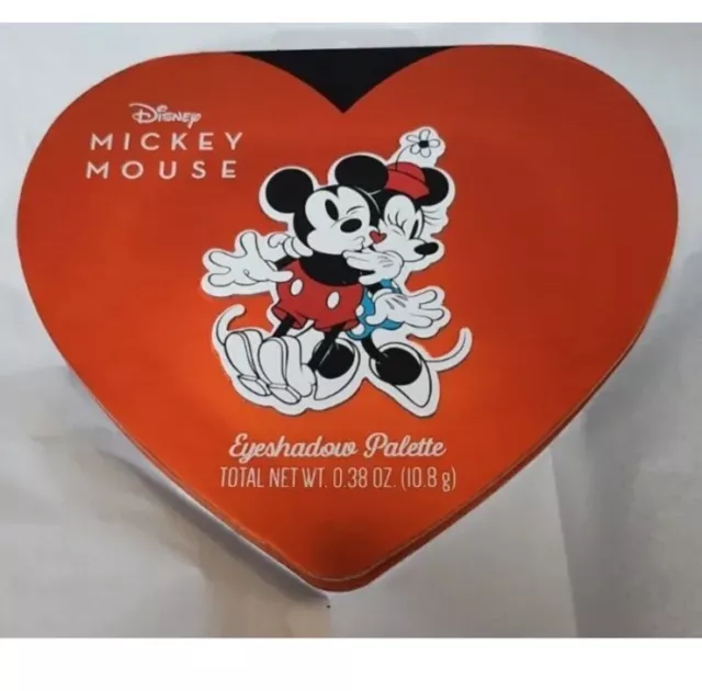 New Disney - Mickey & Minnie Mouse - Heart Shaped Eyeshadow Palette With Mirror