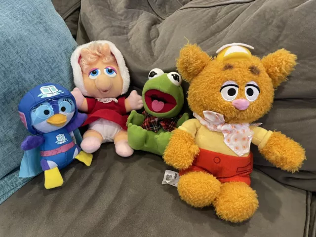 Vintage McDonalds 1987 Muppet Babies Kermit Miss Piggy Plush + Fozzie Summer