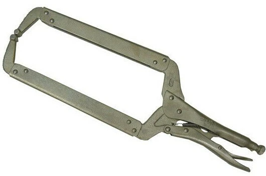 (2) 18" Locking C Clamp With Regular Tips Set Welding Locking Pliers Clamps Tool