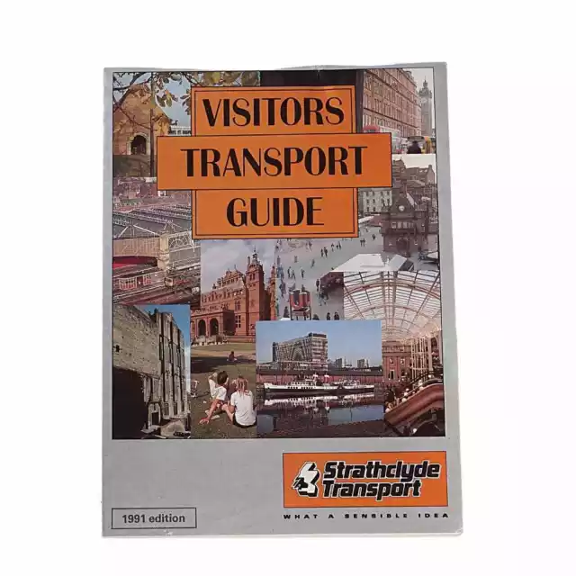 Glasgow Visitors Transport Guide Brochure. Strathclyde Transport Map